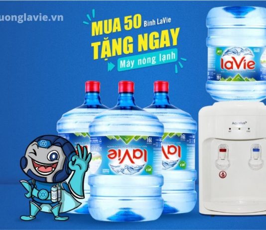 Mua nước Lavie, tặng máy nóng lạnh
